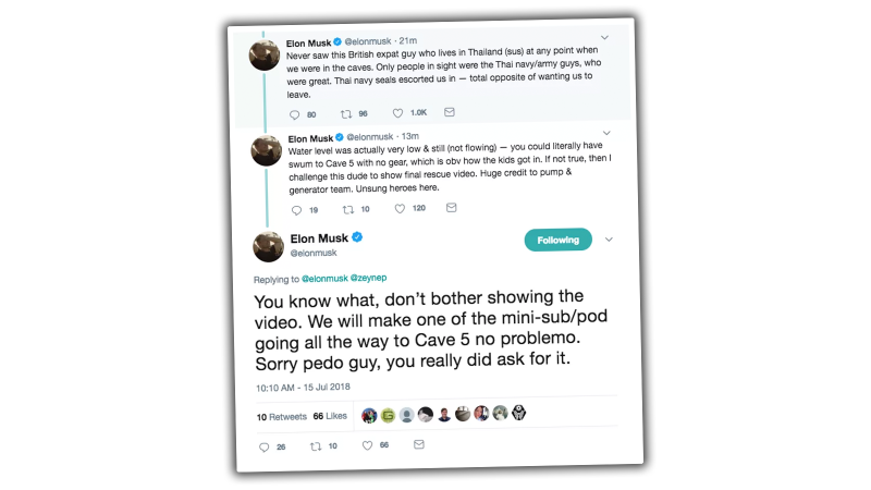 Illustration for article titled Elon Musk Is Being Sued By Thai Cave-Rescuer Over 'Pedo' Tweets